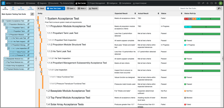 Example of Capturing Test Plans and Results