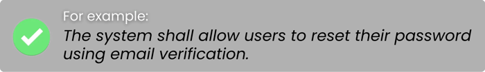 Functional requirements example