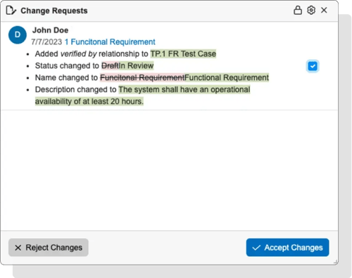 Innoslate Change Request