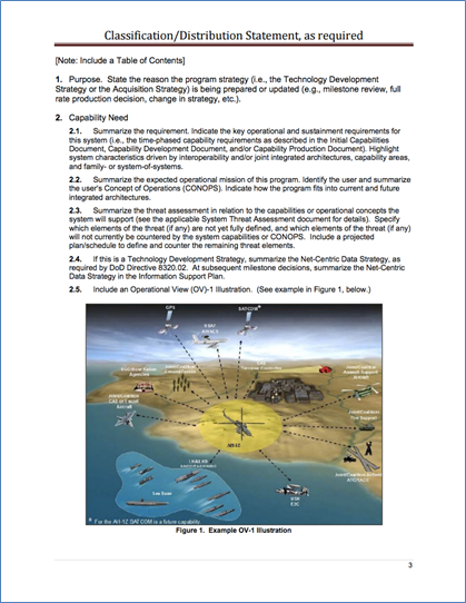 MS Word Template for DoD Acquisition Strategy Document