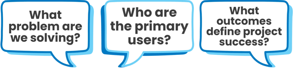 Questions that define project goals