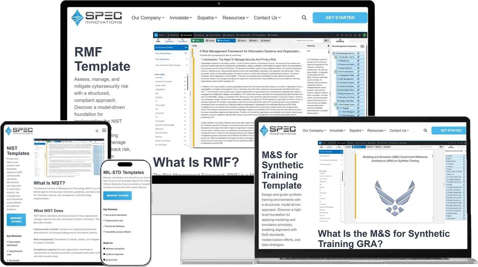 Templates Options With RMF, M&S for Synthetic Training, NIST, and MIL-STD