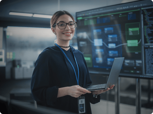 Support - Women with laptop