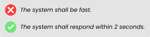 Bad vs. Good Requirements Example