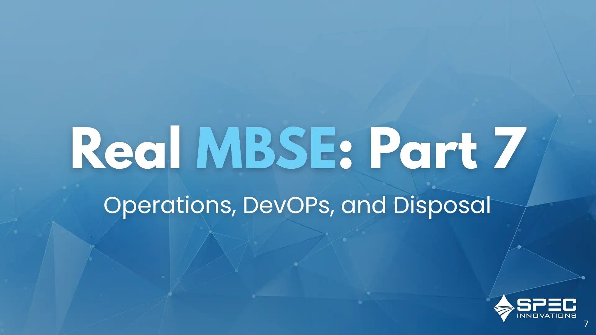 Real MBSE part 7 devops
